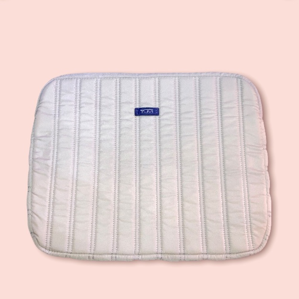 TUMI Beige Quilted Laptop Ipad Sleeve